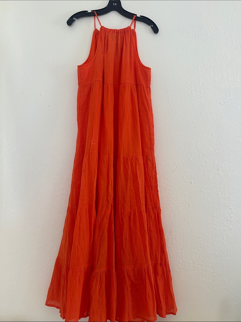 Plus Size Orange Tiered Maxi Dress EUC